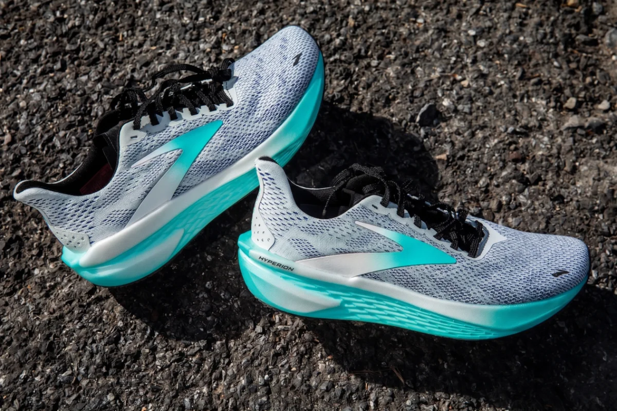 Custom Workato running shoe with teal laces